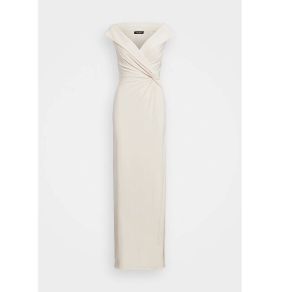 NWT Ralph Lauren JERSEY OFF THE SHOULDER DRESS - mascarpone cream IVORY - Picture 10 of 16